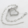 Programmable new design engagement charm bracelets, cute heart silver bracelet for women